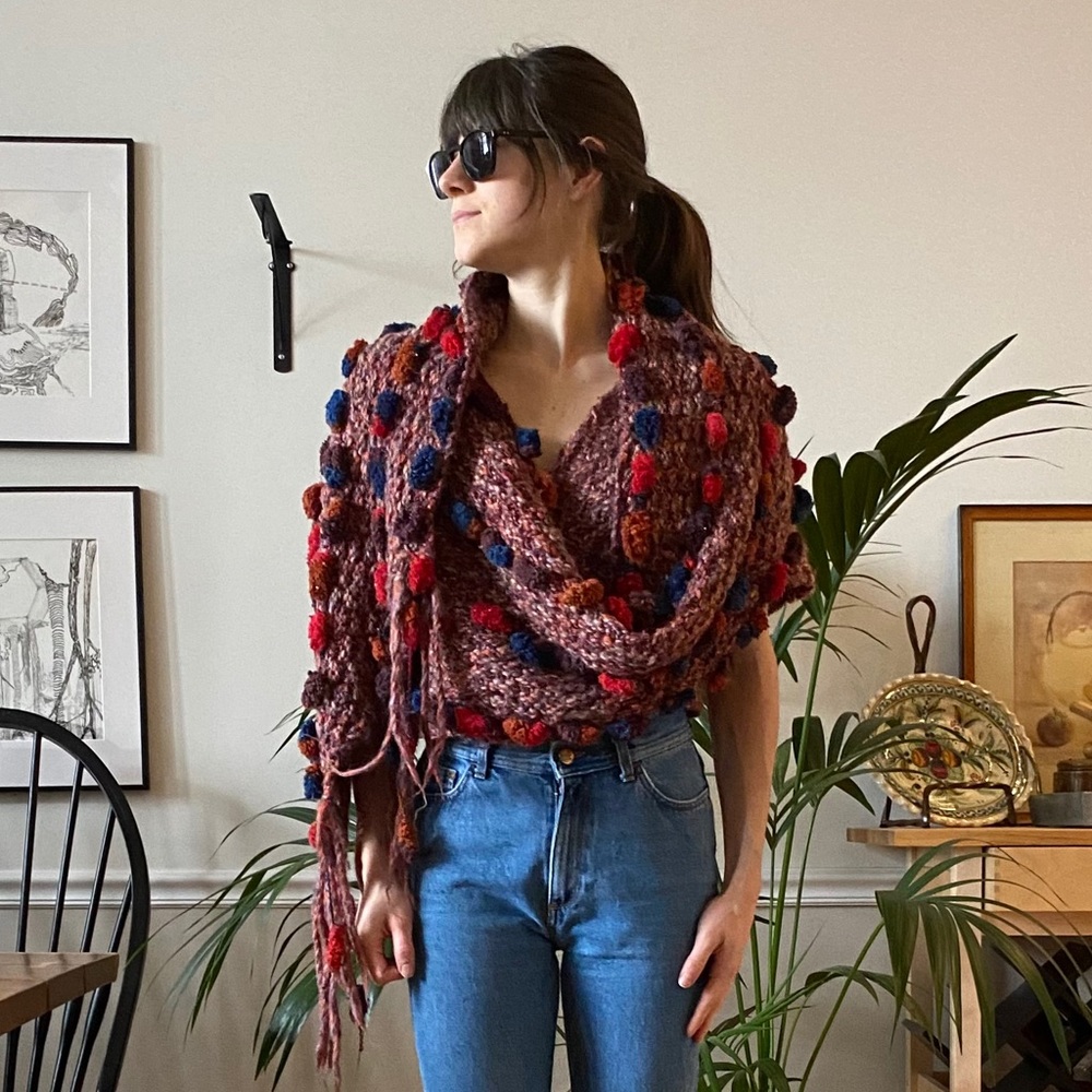 Anthro Handknit by Dollie Wrap Sweater - Picture 7 of 8